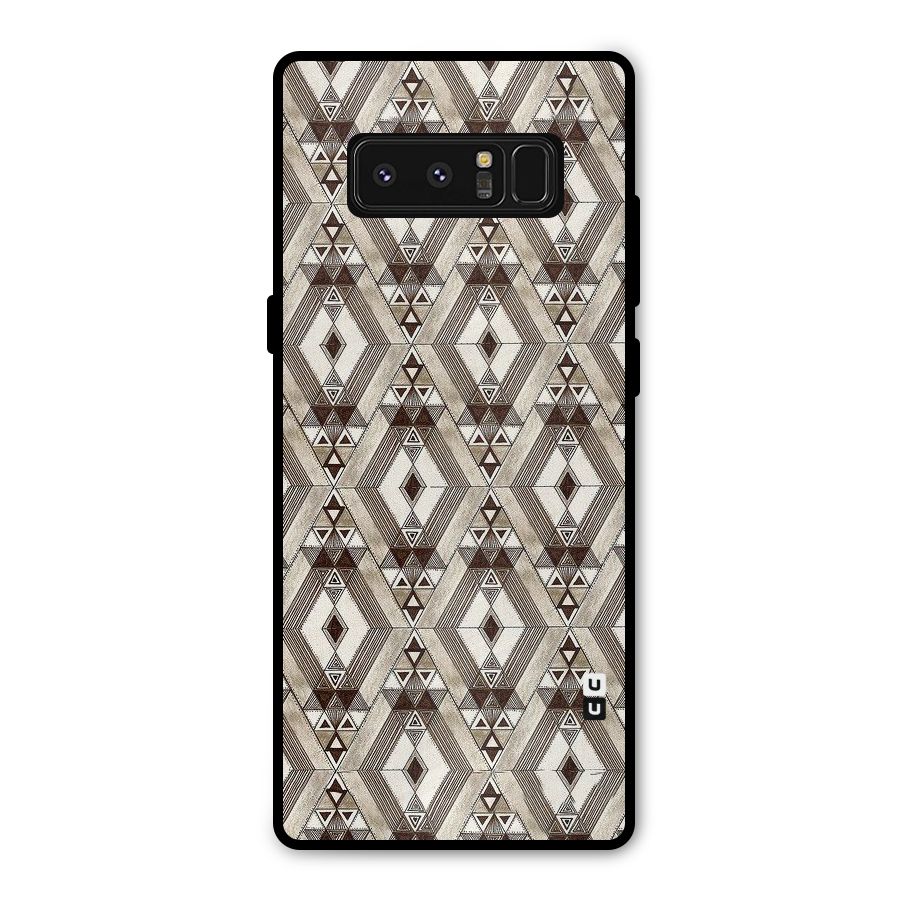 Brown Abstract Design Metal Back Case for Galaxy Note 8