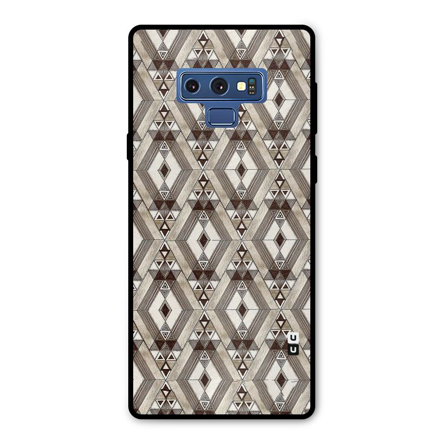 Brown Abstract Design Metal Back Case for Galaxy Note 9