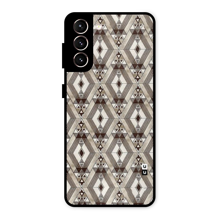 Brown Abstract Design Metal Back Case for Galaxy S21 5G