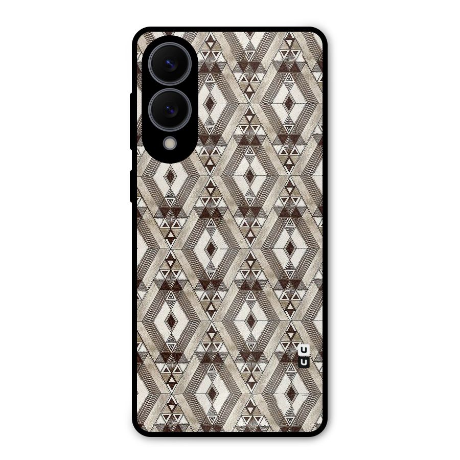 Brown Abstract Design Metal Back Case for Galaxy S25 Edge