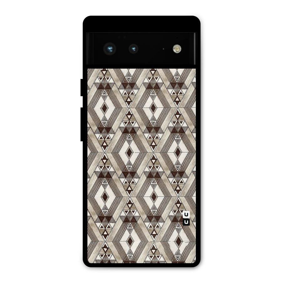 Brown Abstract Design Metal Back Case for Google Pixel 6