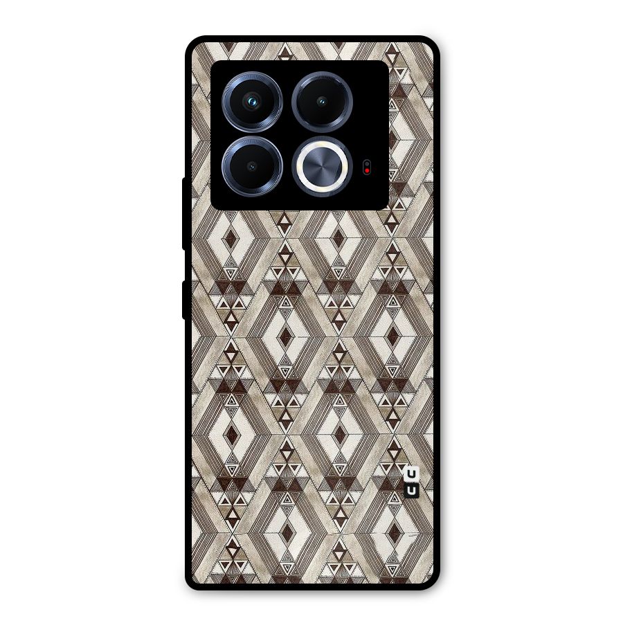 Brown Abstract Design Metal Back Case for Infinix Note 40 5G