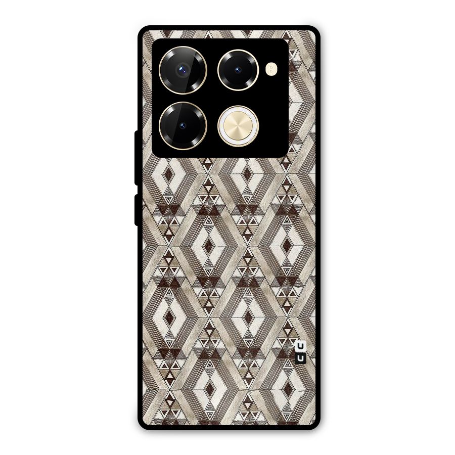 Brown Abstract Design Metal Back Case for Infinix Note 40 Pro