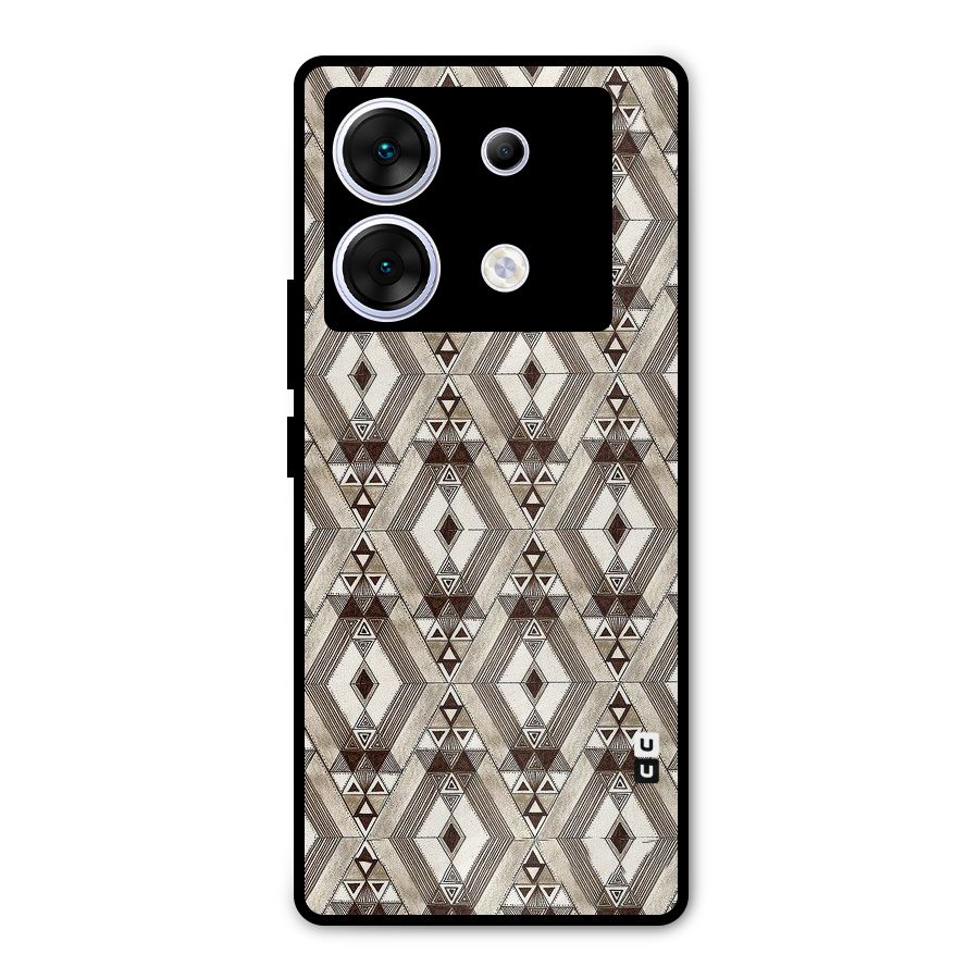 Brown Abstract Design Metal Back Case for Infinix Zero 30 5G