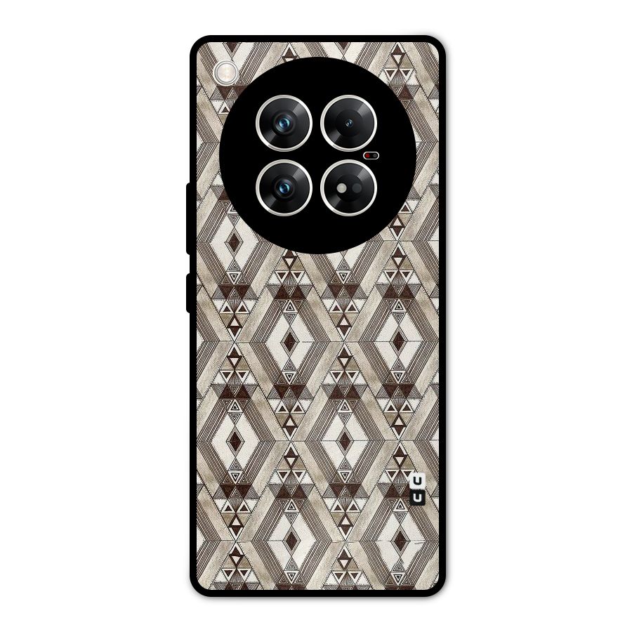 Brown Abstract Design Metal Back Case for Infinix Zero 40 5G