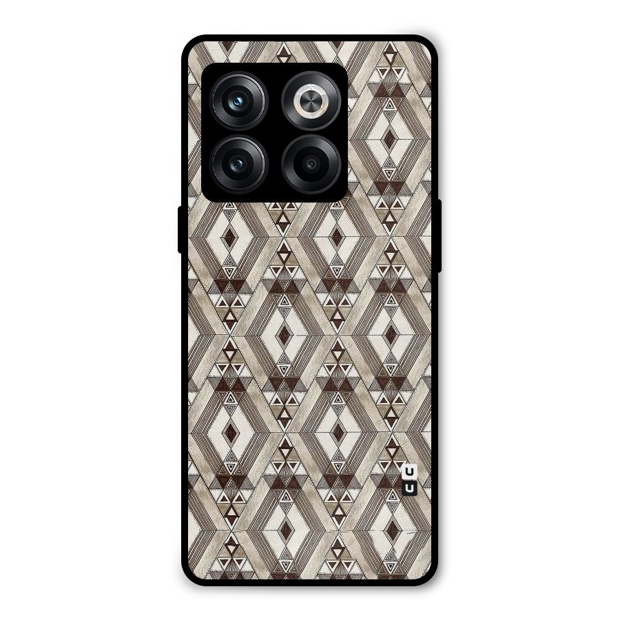 Brown Abstract Design Metal Back Case for OnePlus 10T