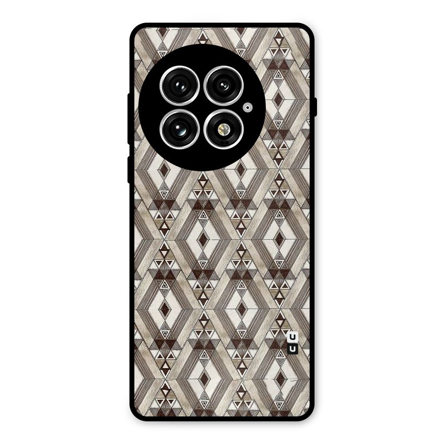 Brown Abstract Design Metal Back Case for OnePlus 13