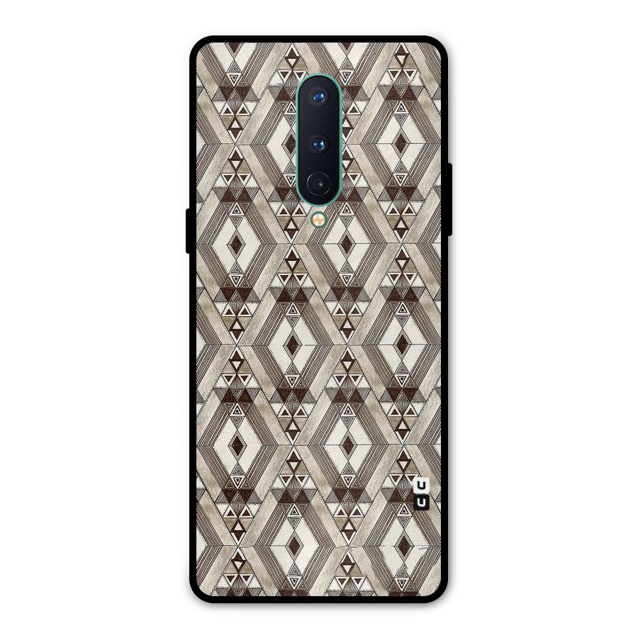 Brown Abstract Design Metal Back Case for OnePlus 8