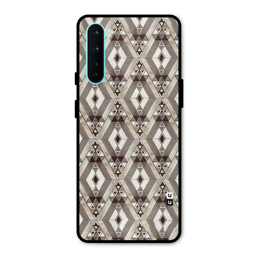Brown Abstract Design Metal Back Case for OnePlus Nord
