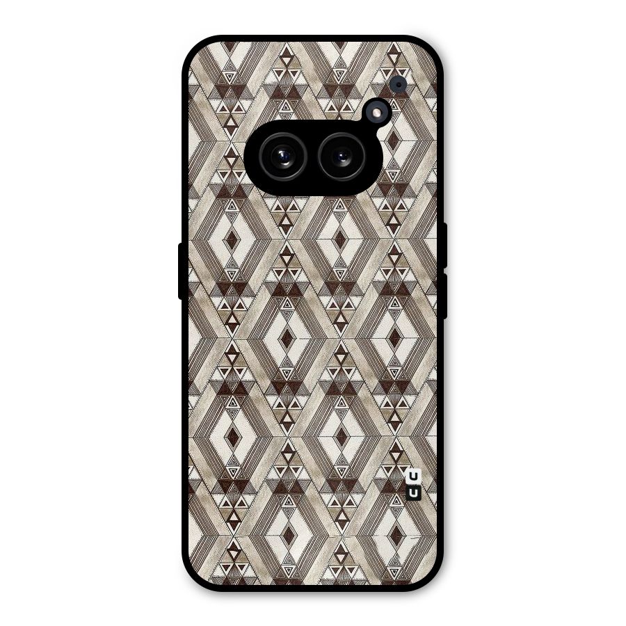 Brown Abstract Design Metal Back Case for Nothing Phone 2a