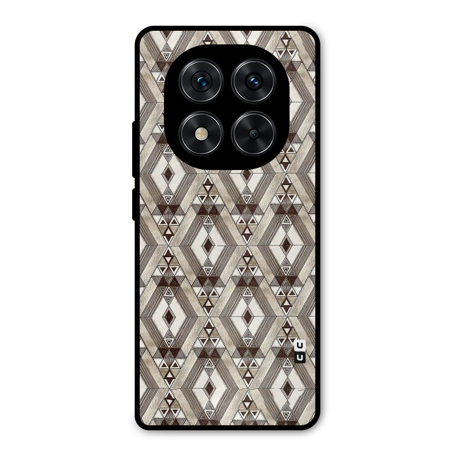 Brown Abstract Design Metal Back Case for Poco X7