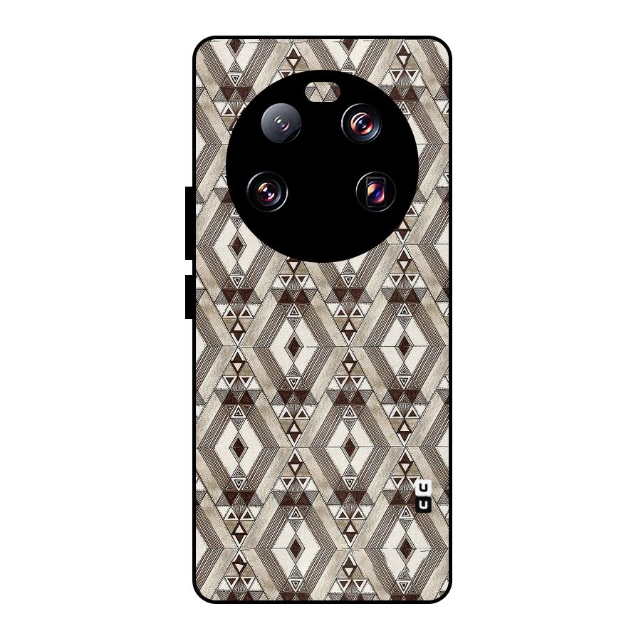 Brown Abstract Design Metal Back Case for Xiaomi 13 Ultra