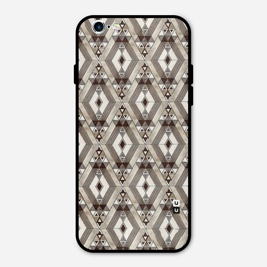 Brown Abstract Design Metal Back Case for iPhone 6 6s