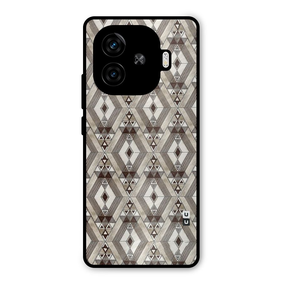 Brown Abstract Design Metal Back Case for iQOO Neo 10R