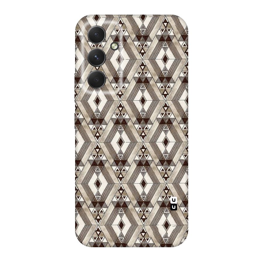 Brown Abstract Design Original Polycarbonate Back Case for Galaxy A54