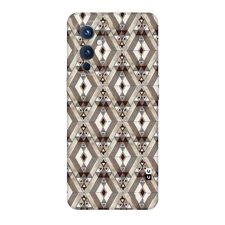 Brown Abstract Design Original Polycarbonate Back Case for OnePlus 9