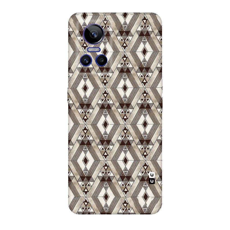 Brown Abstract Design Original Polycarbonate Back Case for Realme GT Neo 3
