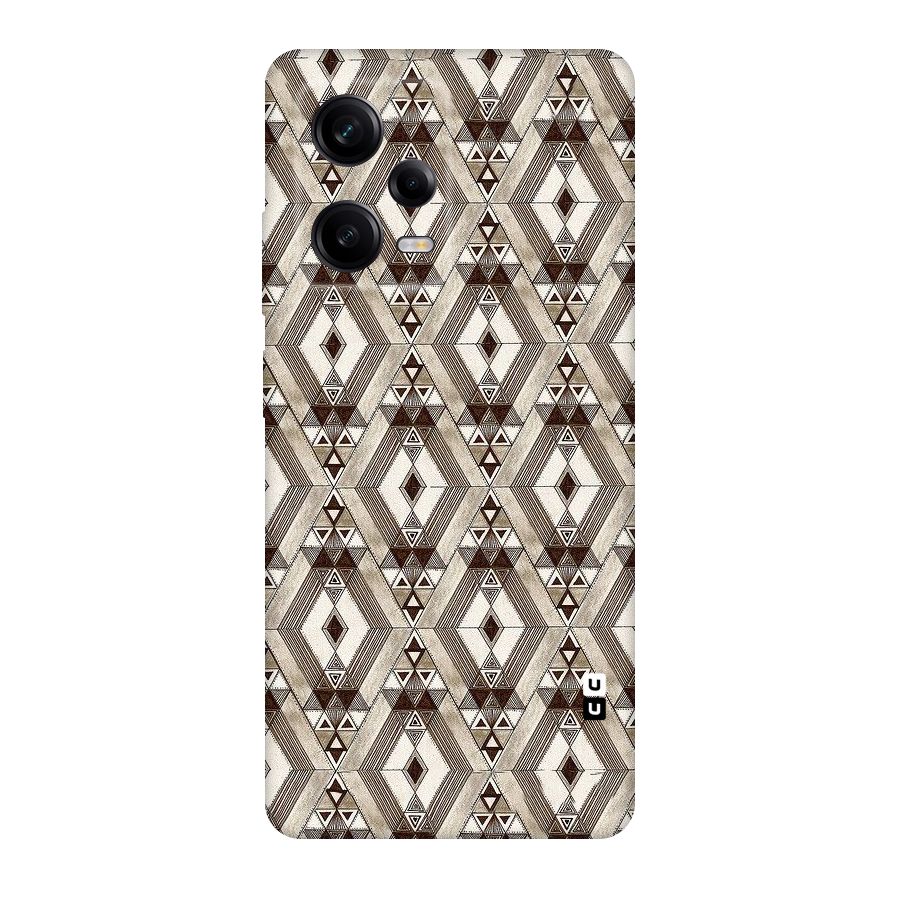 Brown Abstract Design Original Polycarbonate Back Case for Redmi Note 12 Pro