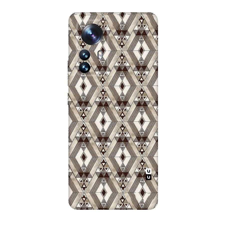 Brown Abstract Design Original Polycarbonate Back Case for Xiaomi 12 Pro