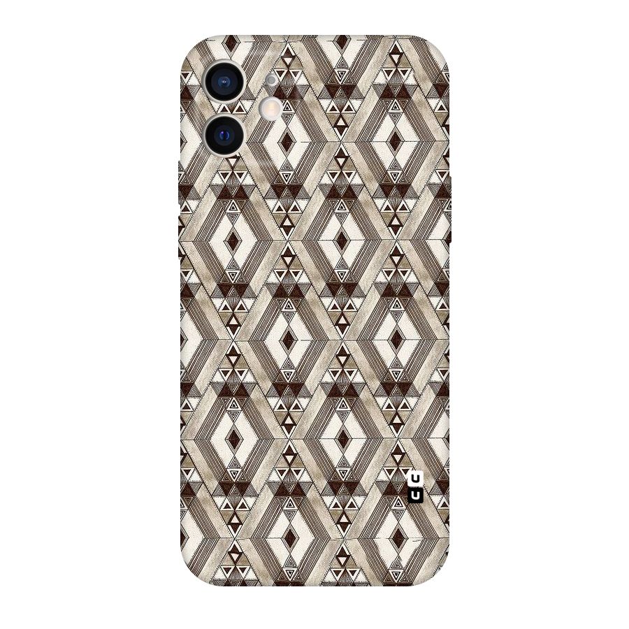 Brown Abstract Design Original Polycarbonate Back Case for iPhone 12