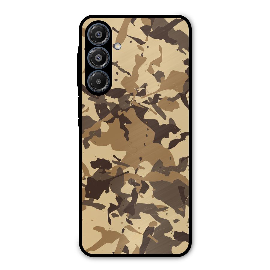 Brown Camouflage Army Metal Back Case for Galaxy A16 5G