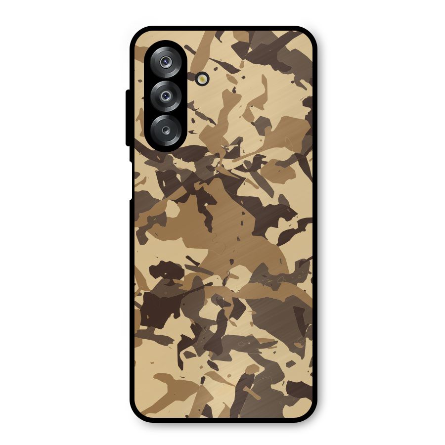 Brown Camouflage Army Metal Back Case for Galaxy A26