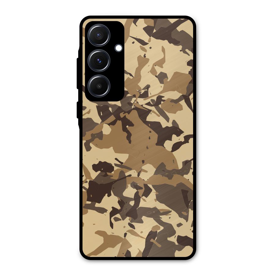 Brown Camouflage Army Metal Back Case for Galaxy A55