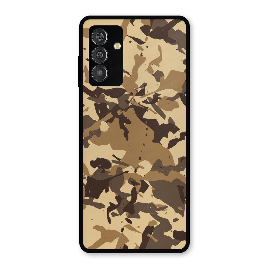 Brown Camouflage Army Metal Back Case for Galaxy F13