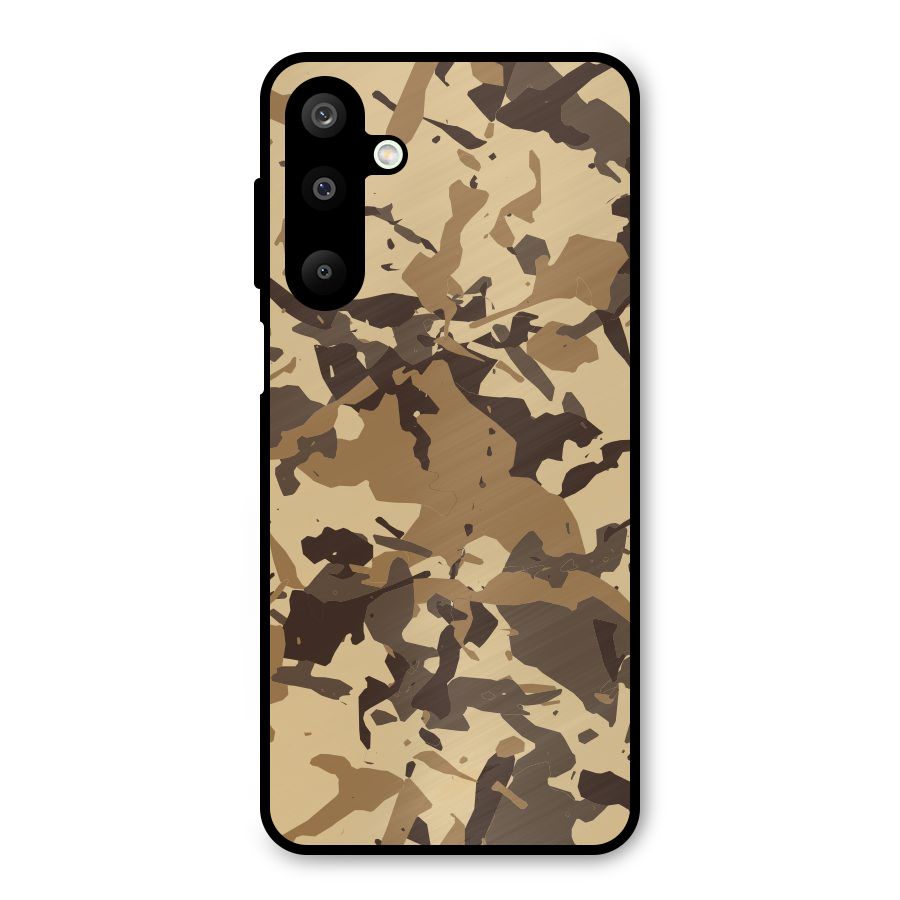 Brown Camouflage Army Metal Back Case for Galaxy M16
