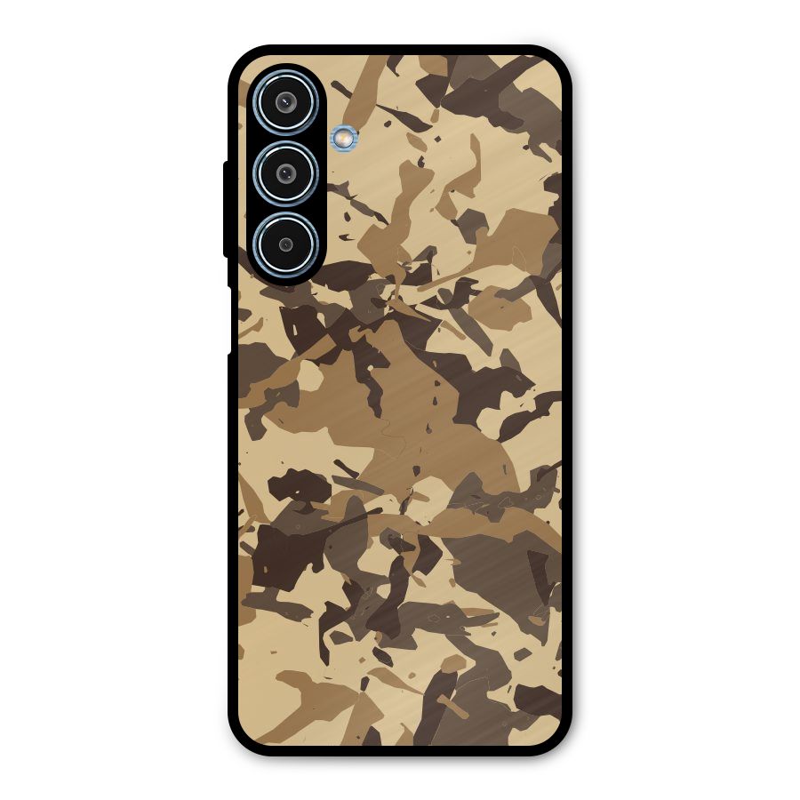 Brown Camouflage Army Metal Back Case for Galaxy M35
