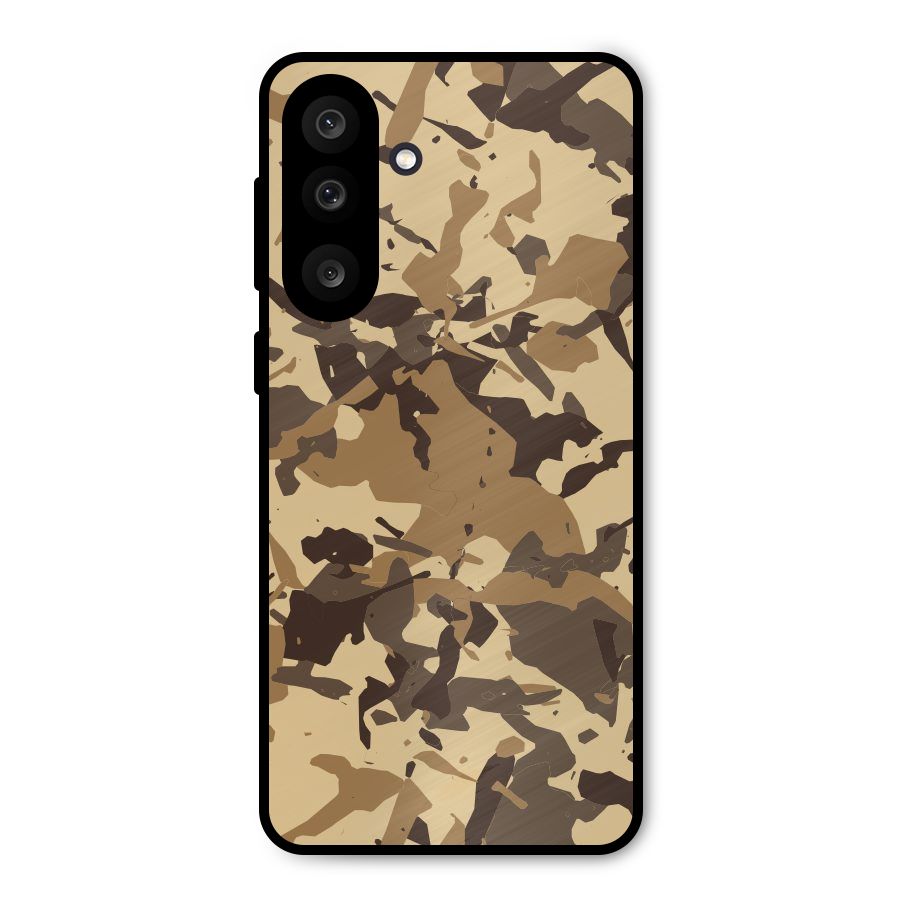 Brown Camouflage Army Metal Back Case for Galaxy M56