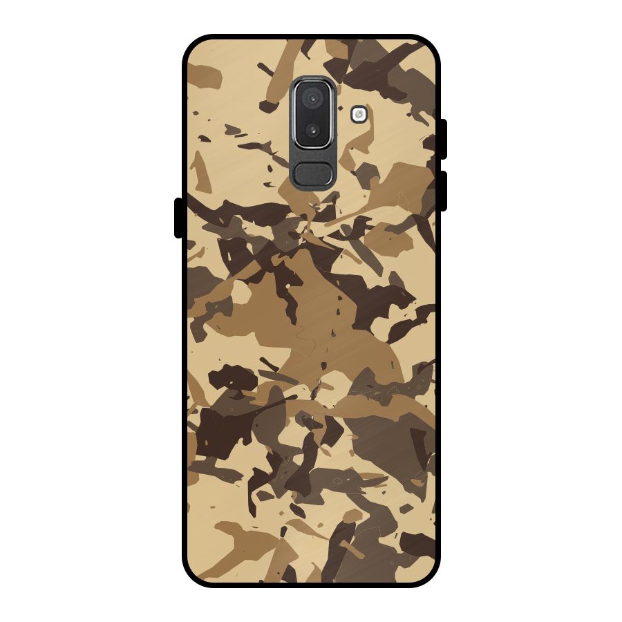 Brown Camouflage Army Metal Back Case for Galaxy On8 (2018)