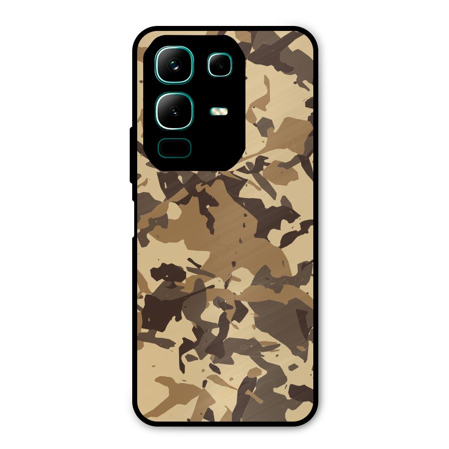 Brown Camouflage Army Metal Back Case for Infinix Note 50x