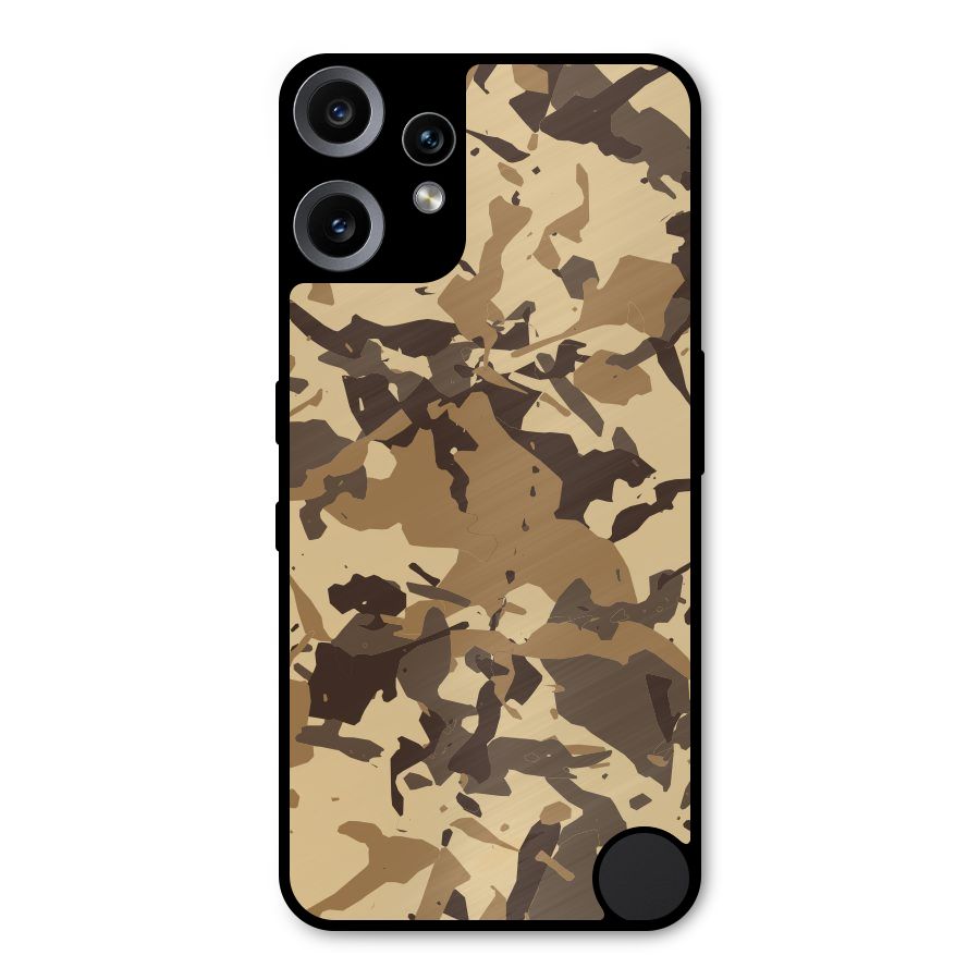 Brown Camouflage Army Metal Back Case for Nothing CMF Phone 2 Pro