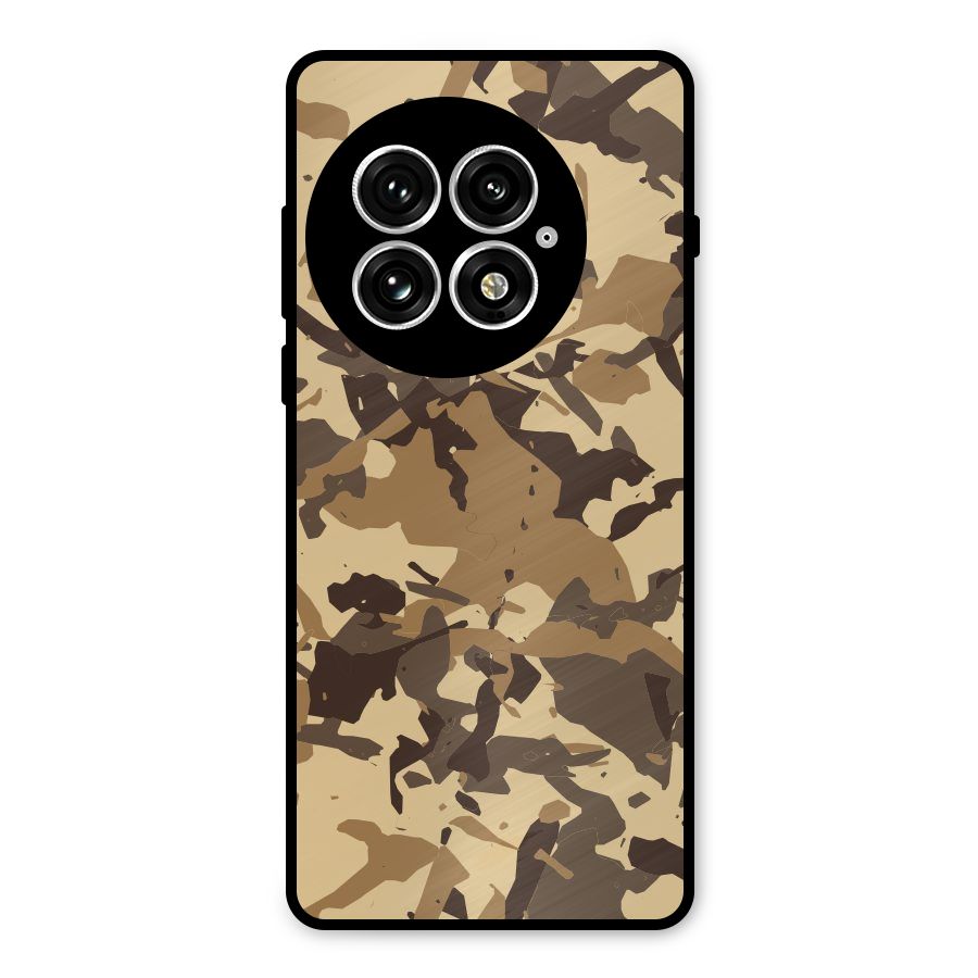Brown Camouflage Army Metal Back Case for OnePlus 13