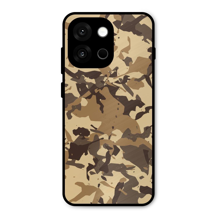 Brown Camouflage Army Metal Back Case for OnePlus 13s