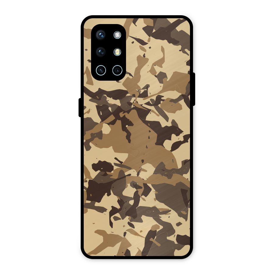 Brown Camouflage Army Metal Back Case for OnePlus 9R