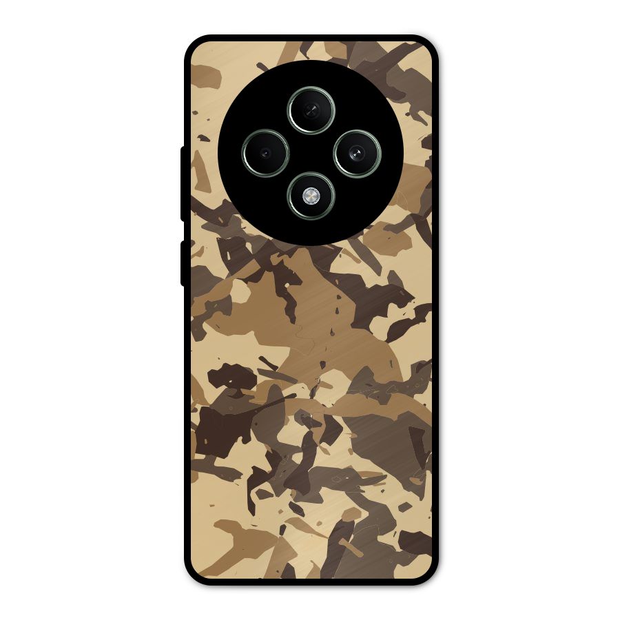 Brown Camouflage Army Metal Back Case for Oppo F27