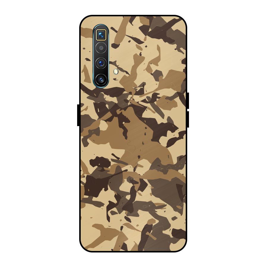 Brown Camouflage Army Metal Back Case for Realme X3
