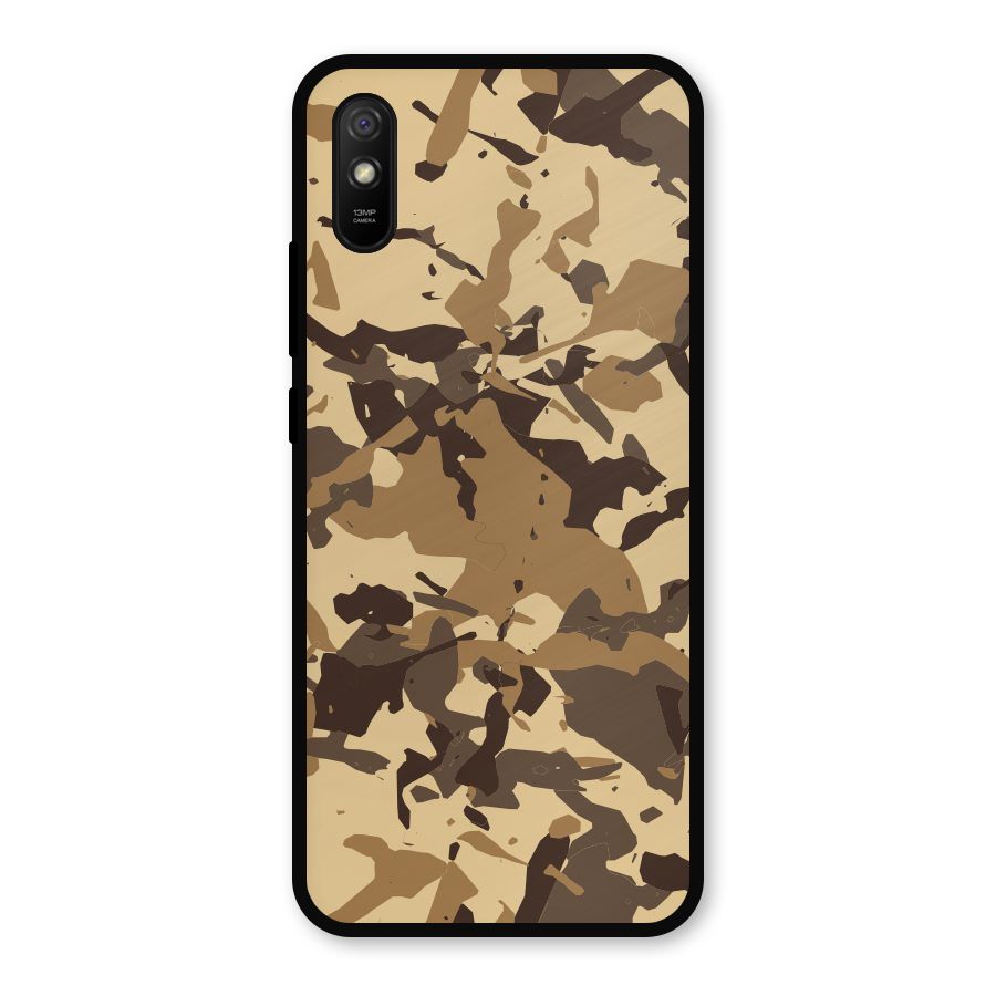 Brown Camouflage Army Metal Back Case for Redmi 9a
