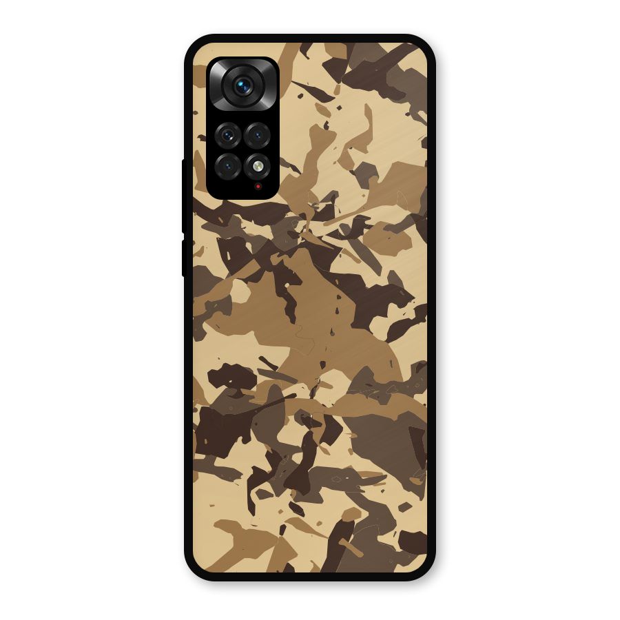Brown Camouflage Army Metal Back Case for Redmi Note 11