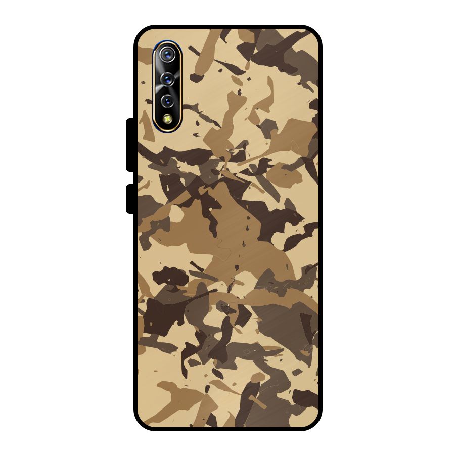 Brown Camouflage Army Metal Back Case for Vivo S1