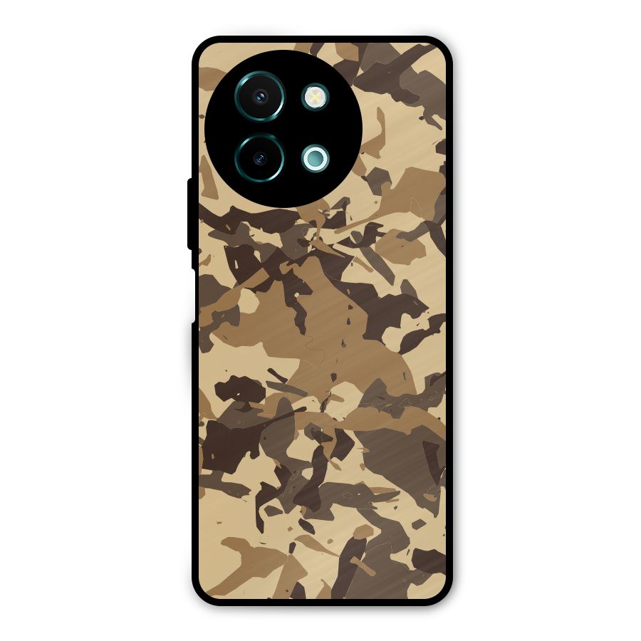 Brown Camouflage Army Metal Back Case for Vivo Y58