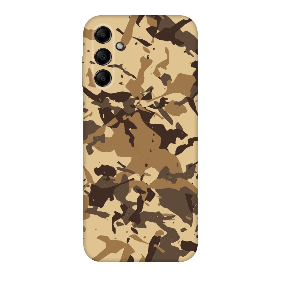 Brown Camouflage Army Original Polycarbonate Back Case for Galaxy A14 5G