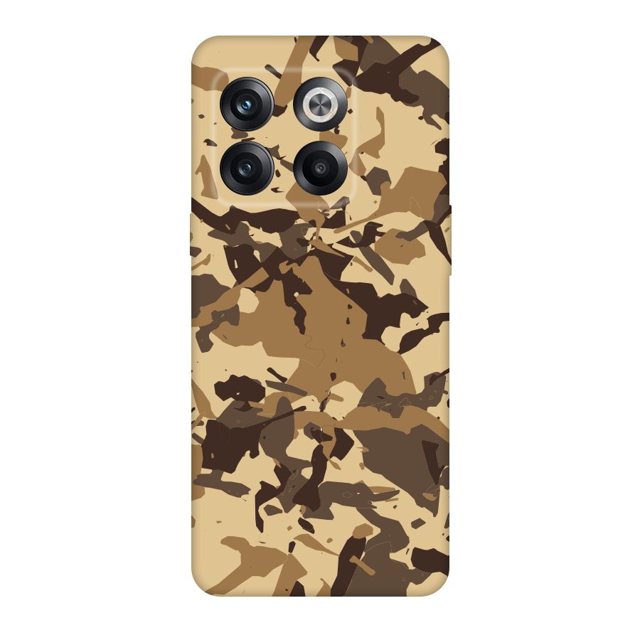 Brown Camouflage Army Original Polycarbonate Back Case for OnePlus 10T