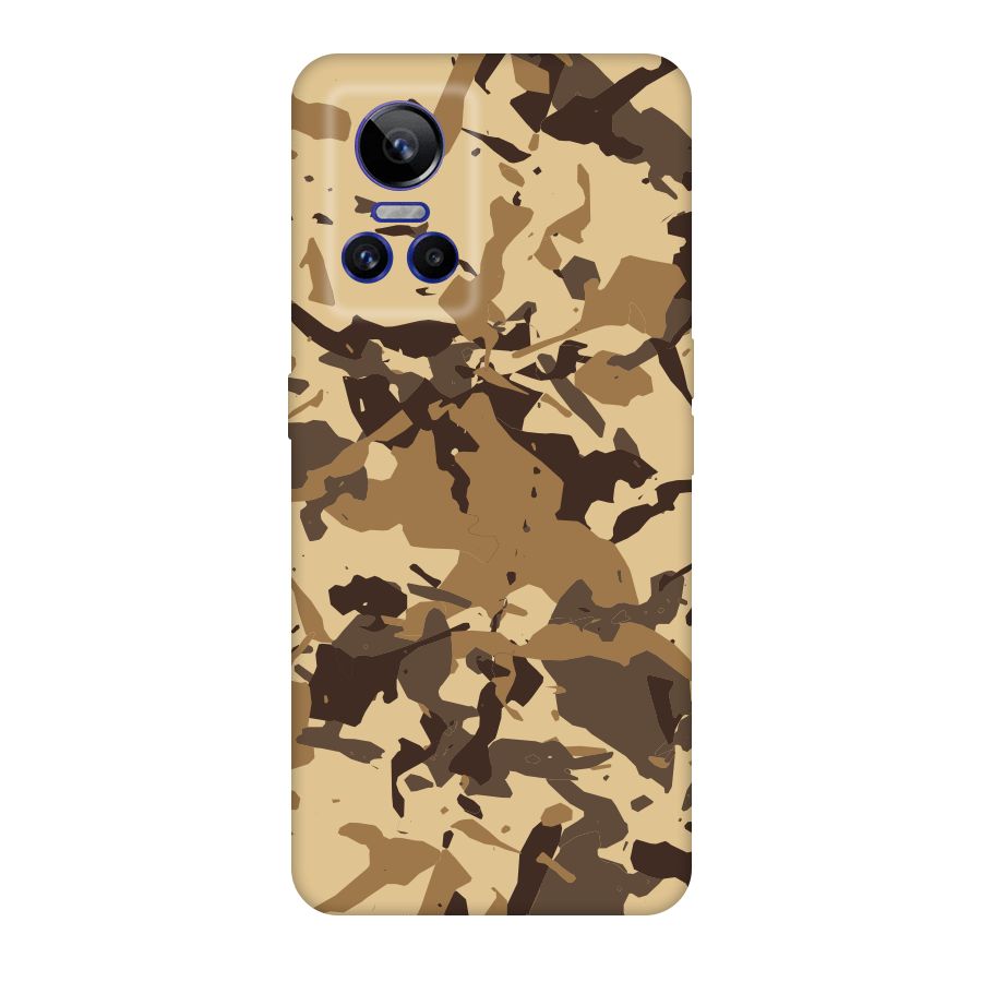Brown Camouflage Army Original Polycarbonate Back Case for Realme GT Neo 3