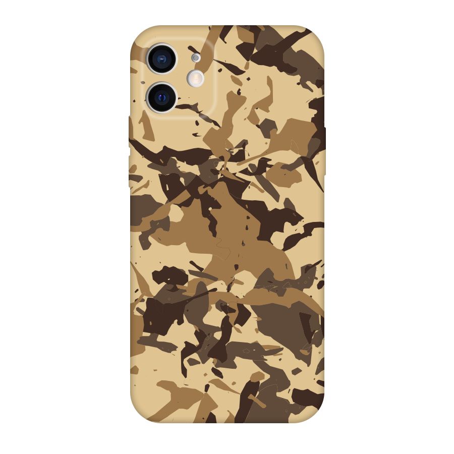 Brown Camouflage Army Original Polycarbonate Back Case for iPhone 12