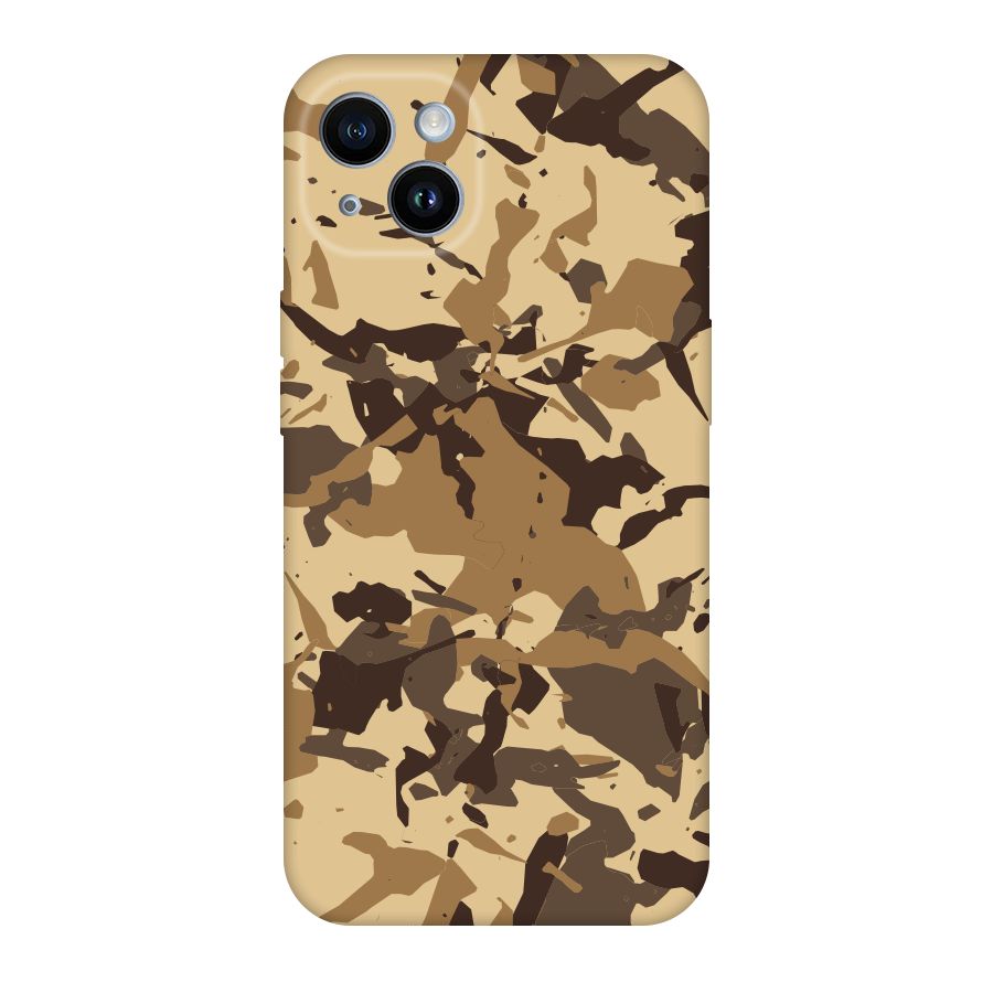 Brown Camouflage Army Original Polycarbonate Back Case for iPhone 14
