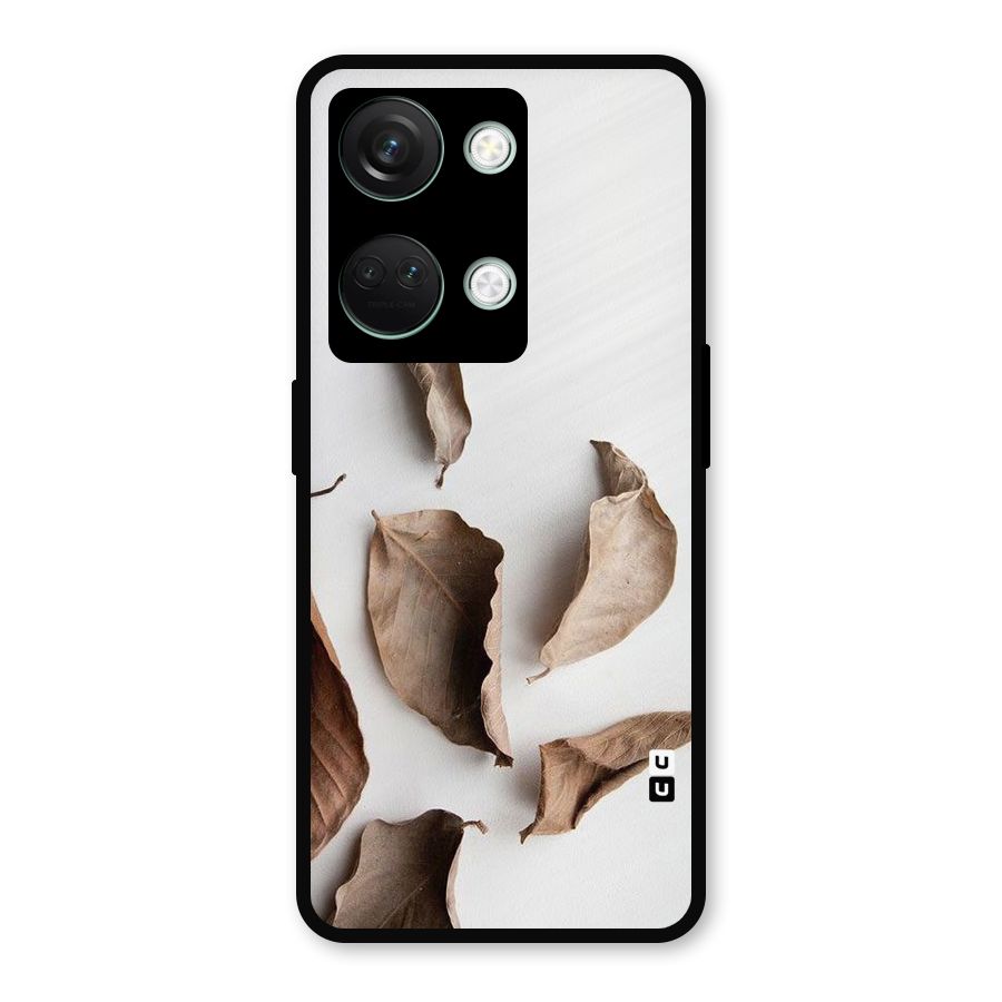 Brown Dusty Leaves Metal Back Case for OnePlus Nord 3