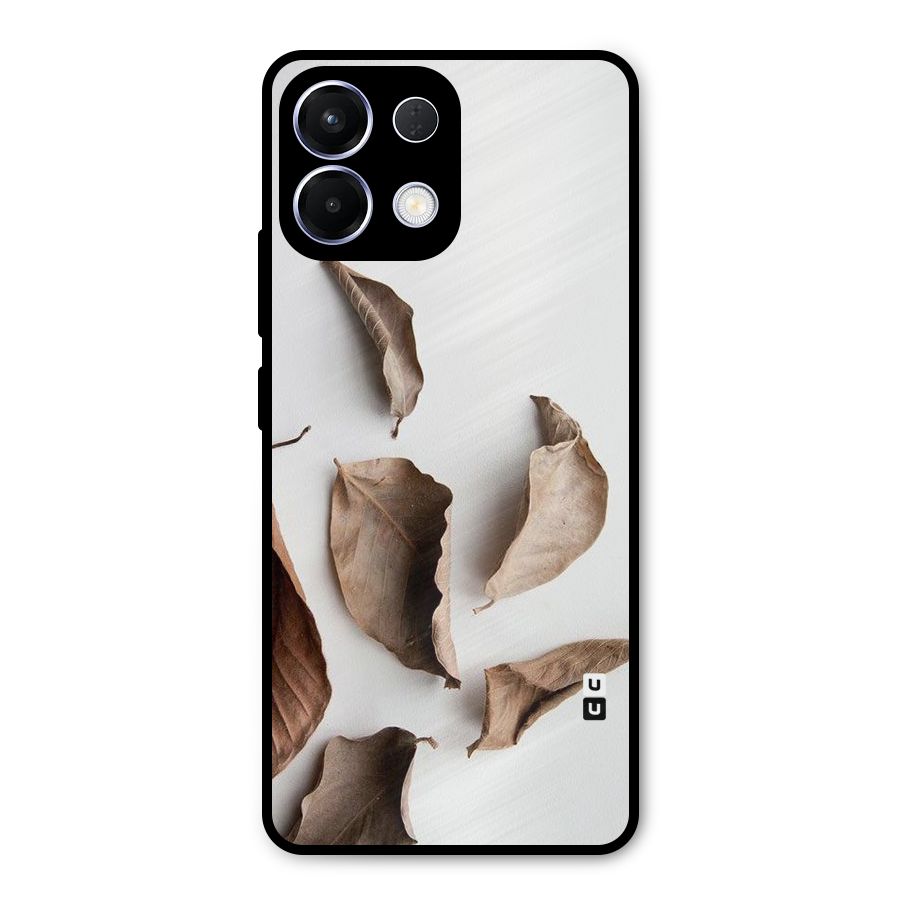 Brown Dusty Leaves Metal Back Case for Oppo K13